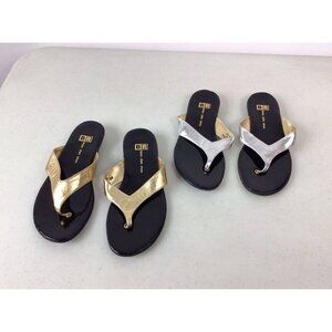 BRASS PLUM Sandals Set of Two Womens 6